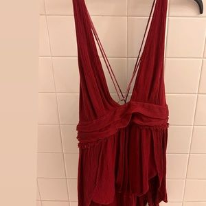 Free people halter red Free People top
